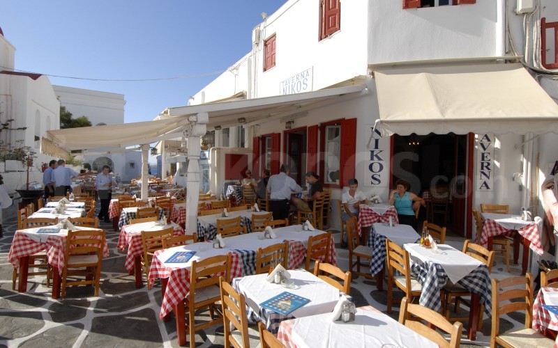 Nikos Tavern - - Mykonos, Greece Nikos Tavern - _MYK1188 - Mykonos, Greece