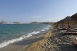 Kalafatis Beach - Mykonos Beach with umbrellas facilities